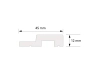 Prawe zakończenie lameli L0201RT białe wym. 200 x 1.2 x 4.5 cm, z PolyForce