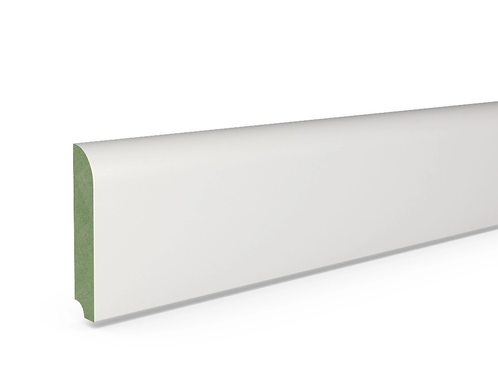 Listwa przypodłogowa MDF PLUS R25 (262 cm x 10 cm x 1,6 cm) biała wilgocioodporna półmatowa