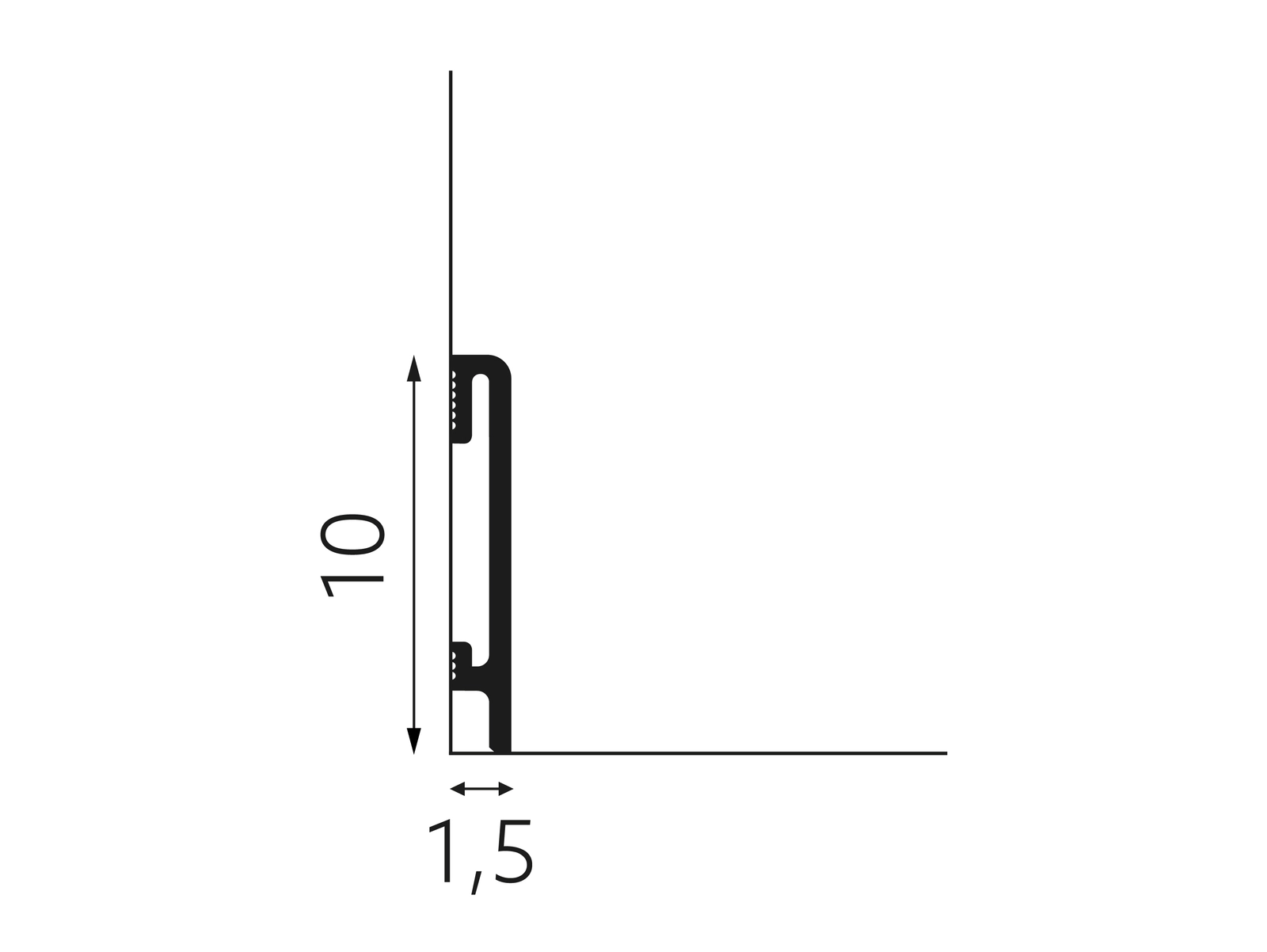 Listwa przypodłogowa Premium Floor Durofit PF100G szara 10 cm