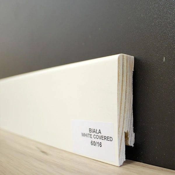 Listwa przypodłogowa 60/16 biała white covered (240 cm x 6cm x 1,5cm)