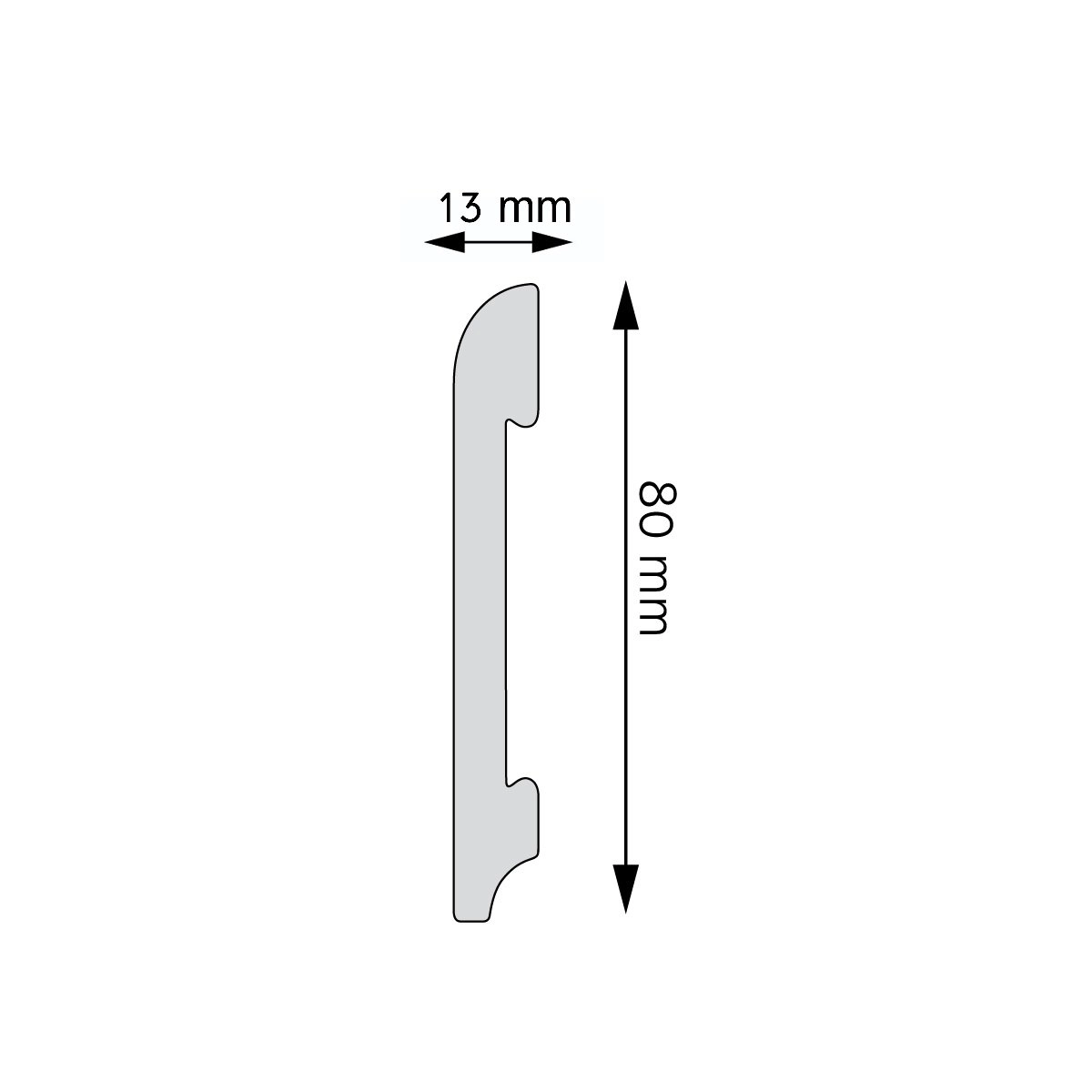 Listwa przypodłogowa, cokół Creativa LPC-11i kolor inox 244cm