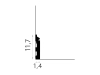 Listwa przypodłogowa MD358 biała wym. 200 x 1.4 x 11.7 cm, z PolyForce