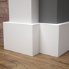 Listwa przypodłogowa lakierowana biała, MDF wilgocioodporny, DUO 10cm