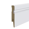 Listwa przypodłogowa MDF przygotowana pod oświetlenie LED, 10cm, Biała Premium
