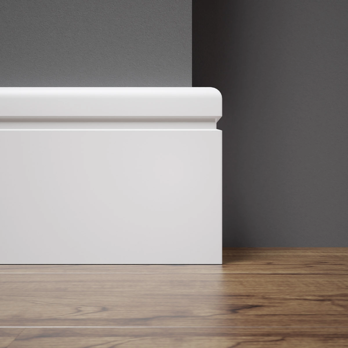 PRÓBKA 20 CM - Listwa przypodłogowa MDF lakierowana biała FOGE - LB2 10cm