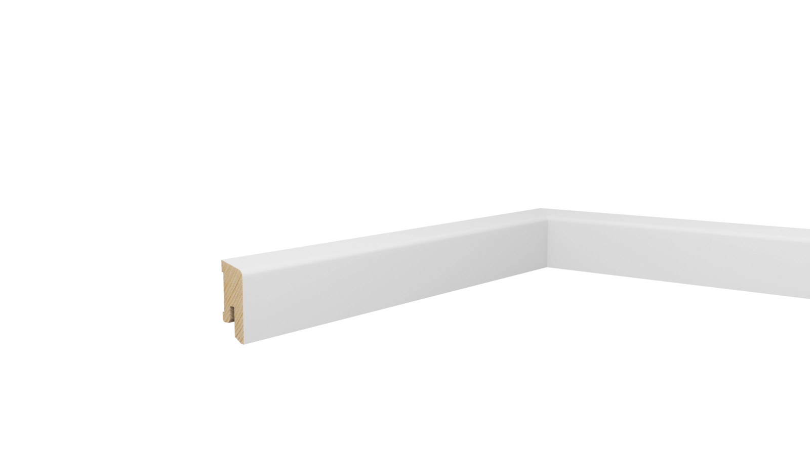 Listwa przypodłogowa 40x15 mm - świerkowa Premium – biała, powłoka Polyblend, 4cm