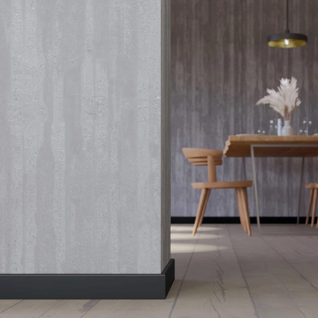 Listwa przypodłogowa MDF TRIO R5, Czarny Mat, 6cm