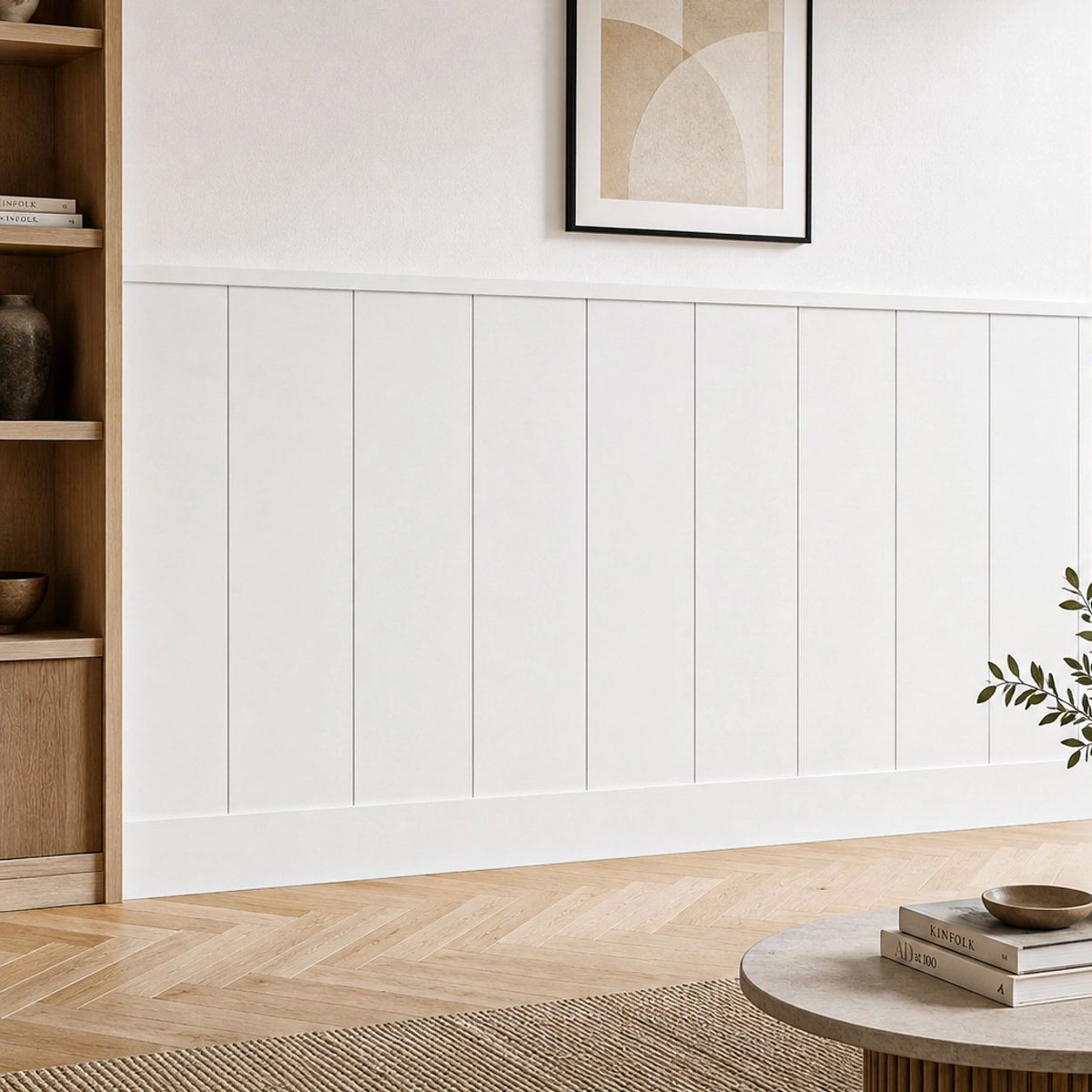 Boazeria ścienna LOFT do malowania - długość 200 cm, wysokość 114,5 cm + Farba biały RAL9003