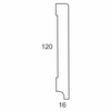 Listwa przypodłogowa MDF Plus biała R3 (262 cm x 12 cm x 1,6 cm) wilgocioodporna