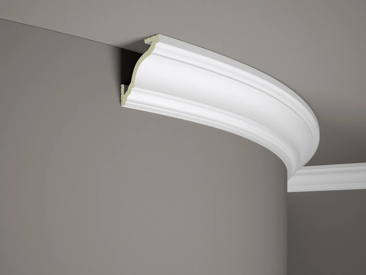 Listwa sufitowa MD213F biała wym. 200 x 8.1 x 8.1 cm, z flexu