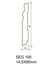 Drewniana listwa przypodłogowa lakierowana SEG100 (240 cm x 9,5 cm x 1,5 cm) DĄB EUROPEJSKI