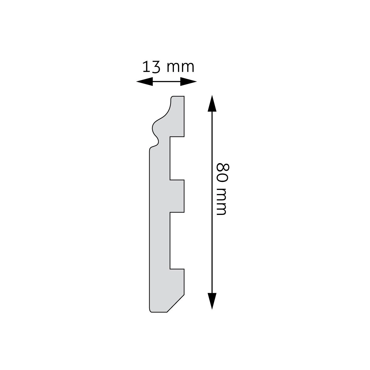 Listwa przypodłogowa, cokół Creativa LPC-07 244cm
