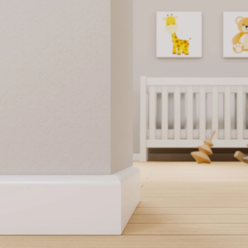 Listwa przypodłogowa MDF OTTO, Biała Premium, 8cm