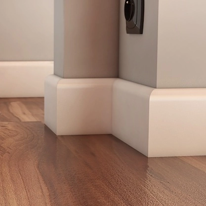 Listwa przypodłogowa MDF PLUS R25 (262 cm x 10 cm x 1,6 cm) biała wilgocioodporna półmatowa