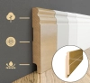 Listwa przypodłogowa MDF lakierowana biała z wodoodporną powłoką ESTILO 8cm