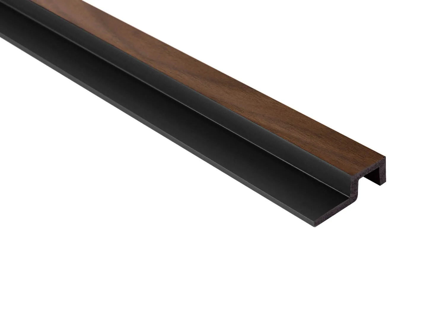 Prawe zakończenie lameli L0304RT kolor ciemny dąb wym. 200 x 2 x 6.2 cm, z PolyForce