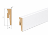 PRÓBKA 20 CM - Listwa przypodłogowa MDF - PRIMA 6cm - Biała Premium