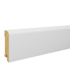 Drewniana listwa przypodłogowa świerkowa Premium – biała, powłoka Polyblend, 7cm