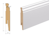 PRÓBKA 20 CM - Listwa przypodłogowa MDF - ESTILO 10cm - Biała Premium